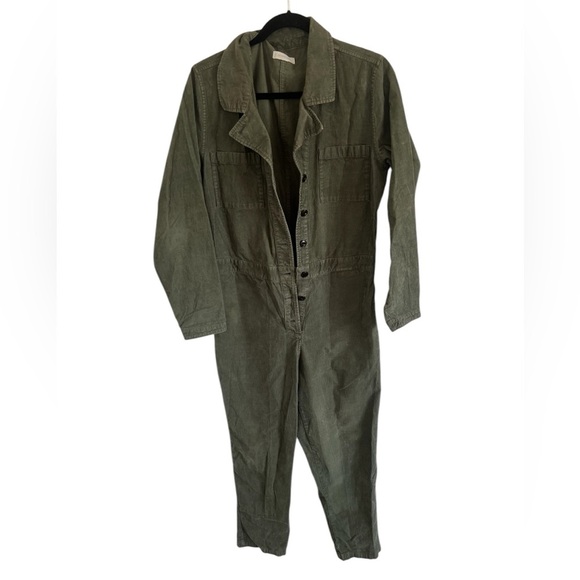 Outerknown Green Corduroy Jumpsuit, size small